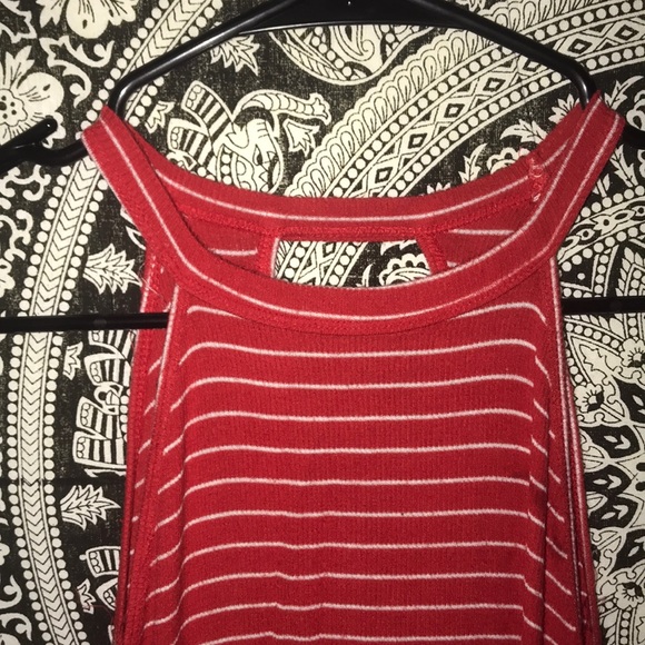Striped Flowing Halter Top - Picture 2 of 3